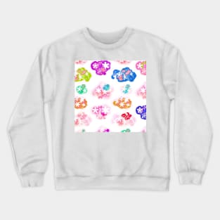 pink colorful floral abstract texture pattern design Crewneck Sweatshirt